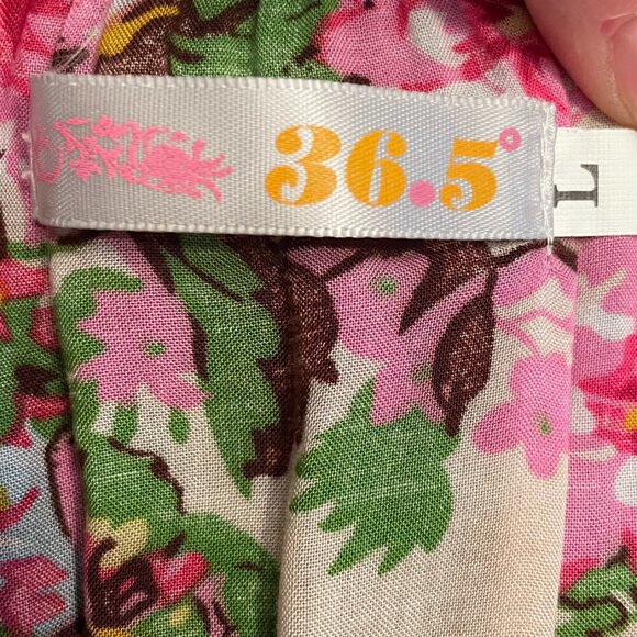 Women's Summer Delicate Dress, Size L Fits Like M, 36.5 Degrees, Pinks/Greens - Picture 3 of 5